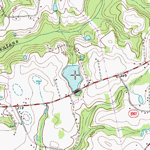 Topographic Map of Gregorys Lake, NC