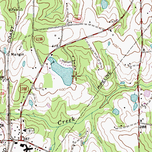 Topographic Map of Willette Lake Dam, NC