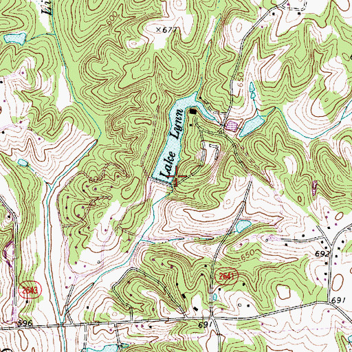 Topographic Map of Lake Lynn Dam, NC