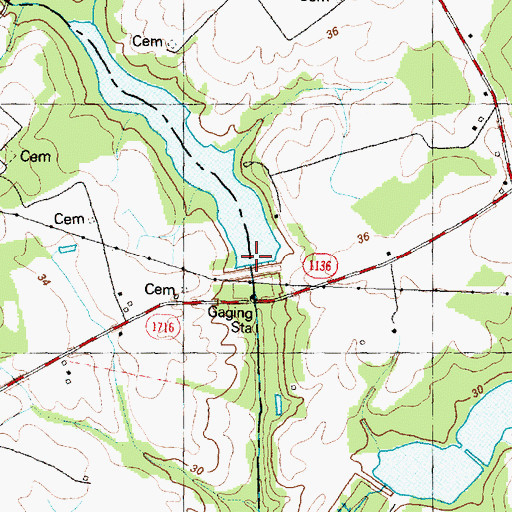 Topographic Map of Sally Whitley Dam, NC