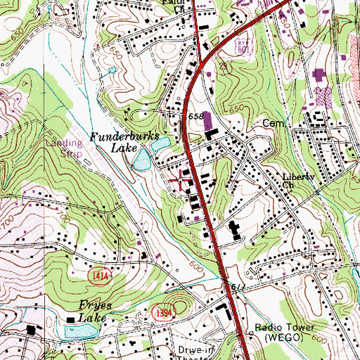 Topographic Map of Shopshire Re Lake, NC