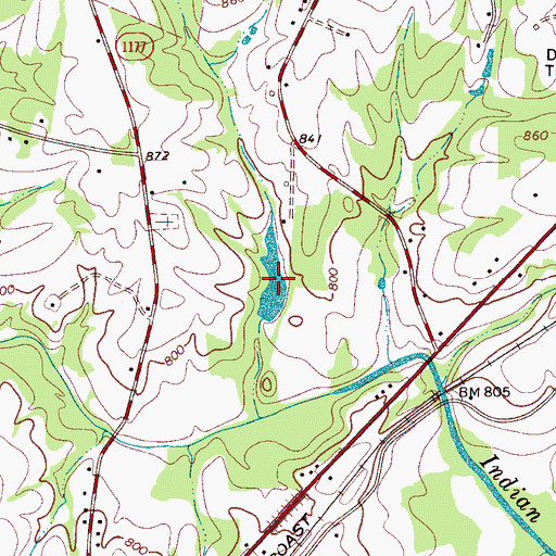 Topographic Map of Hollifield Lake, NC