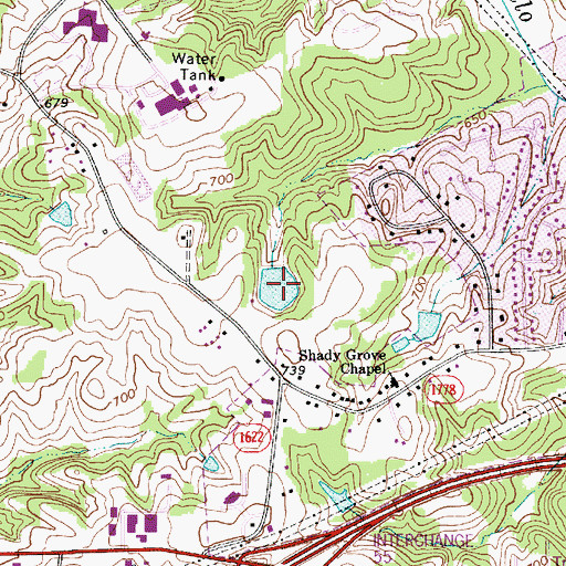 Topographic Map of Seaford Pond, NC