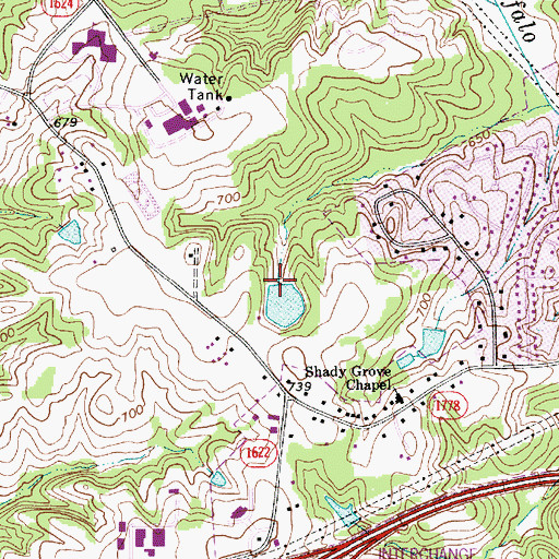 Topographic Map of Seaford Pond Dam, NC