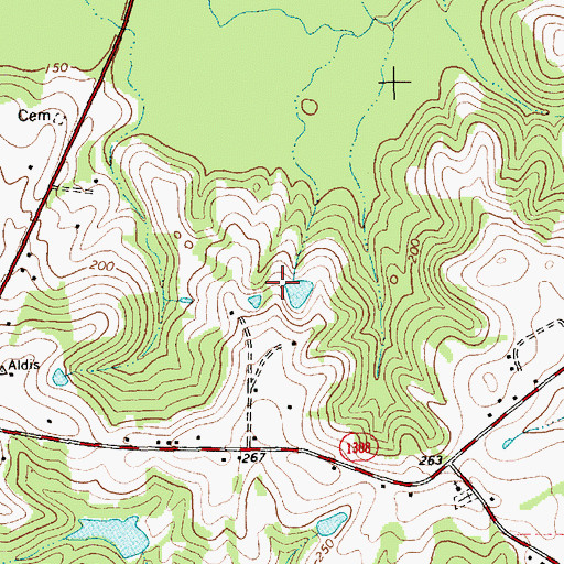Topographic Map of G R Barbour Pond Dam, NC