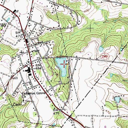 Topographic Map of Watson Lake, NC