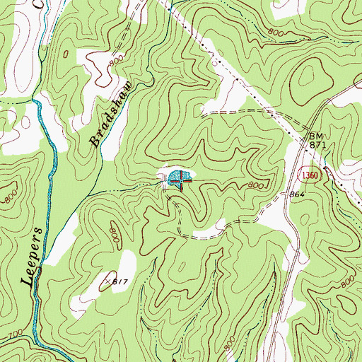 Topographic Map of Smith Pond Dam, NC
