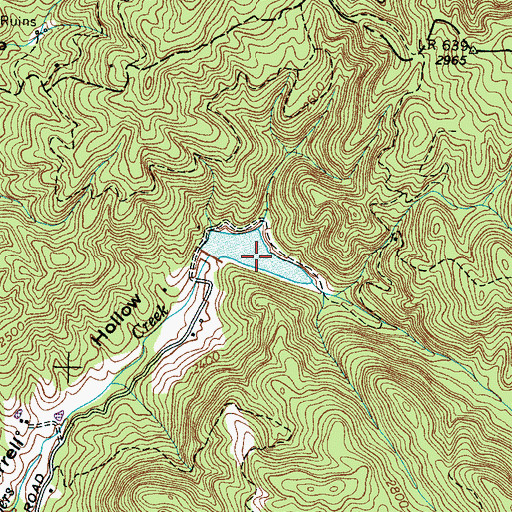 Topographic Map of Hoopers Creek Lake, NC