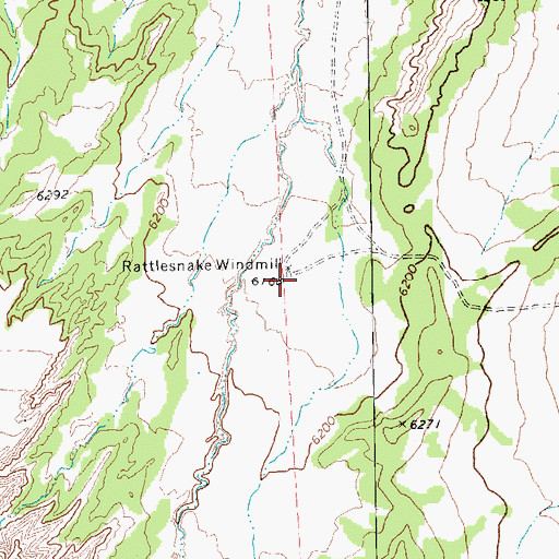 Topographic Map of Rattlesnake Windmill, AZ
