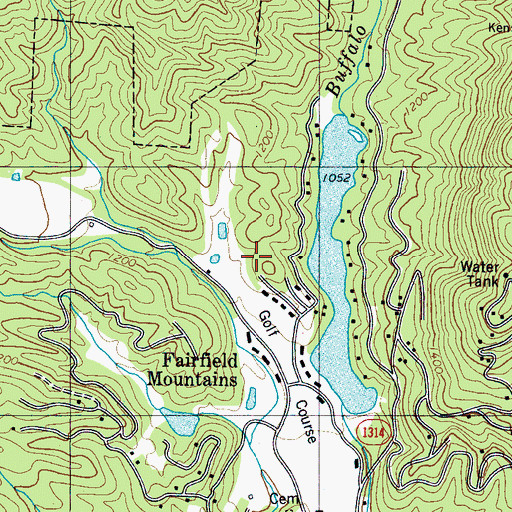Topographic Map of The Mountains Lake, NC
