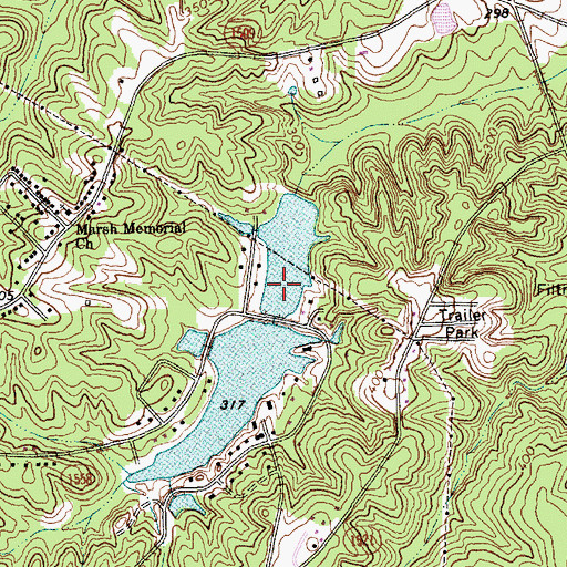 Topographic Map of Oldham Lake One, NC