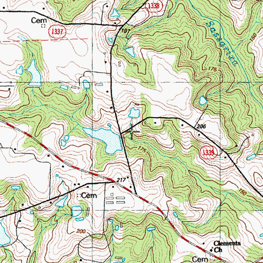 Topographic Map of Keen Pond Dam Number One, NC