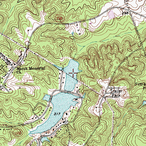 Topographic Map of Oldham Lake Two, NC