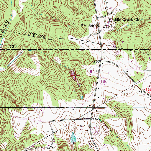 Topographic Map of Edwards Lake, NC