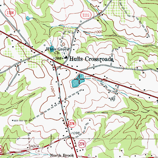 Topographic Map of Taylors Lake, NC