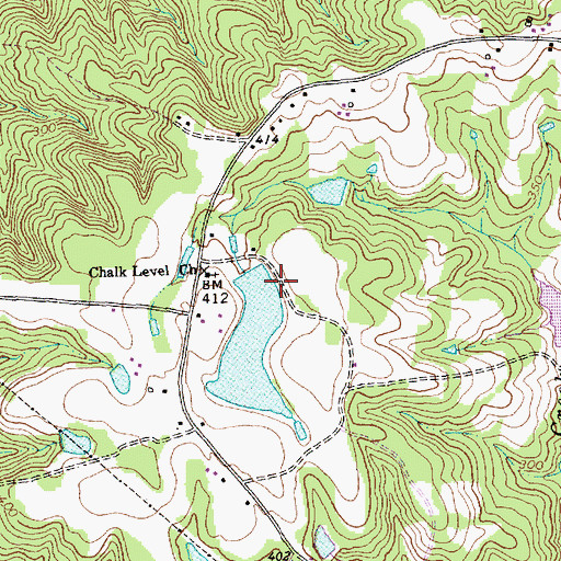 Topographic Map of Dewars Pond Dam, NC