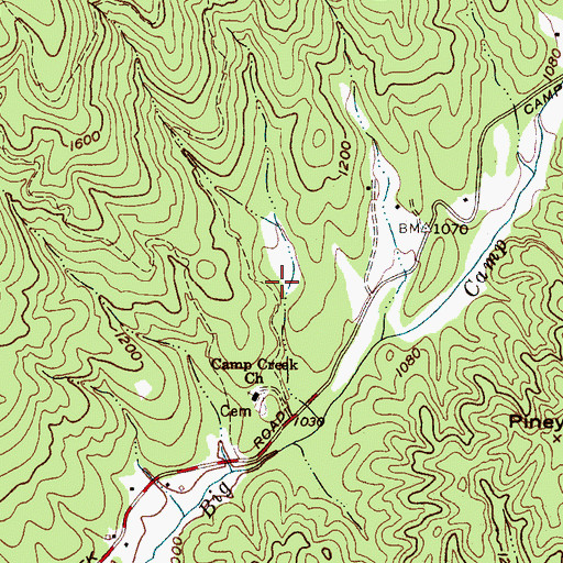 Topographic Map of Matt Brooks Dam, NC