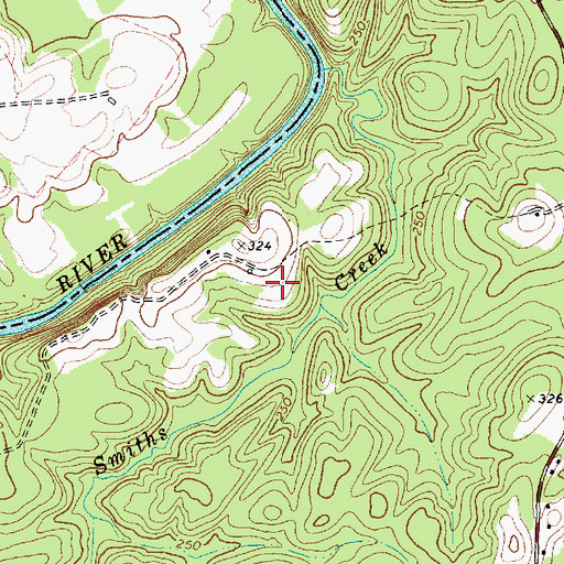 Topographic Map of Noname, NC