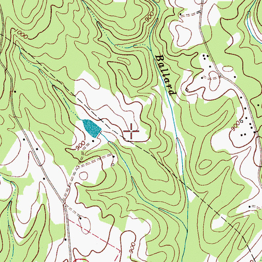 Topographic Map of Quinlen Lake Dam, NC