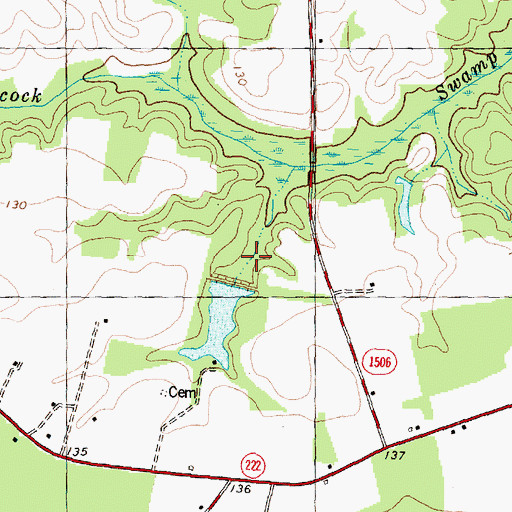 Topographic Map of West Lake Dam, NC