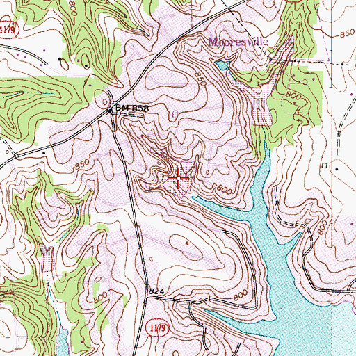 Topographic Map of Auto Storage Dam Number One, NC