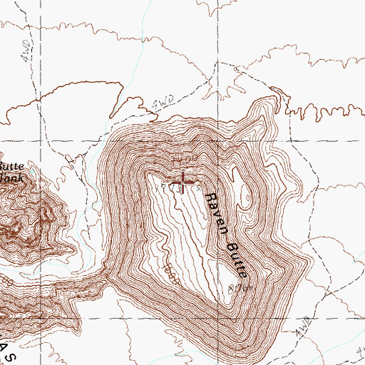 Topographic Map of Raven Butte, AZ