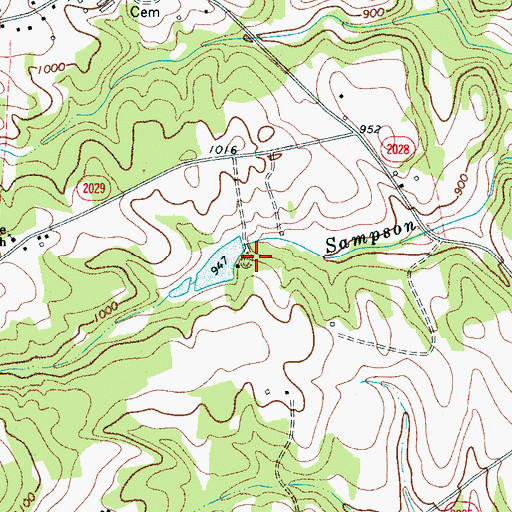 Topographic Map of Hart Lake Dam, NC