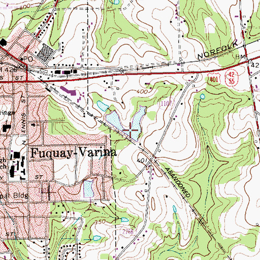 Topographic Map of Parkers Pond, NC