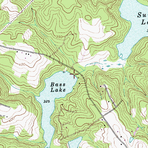 Topographic Map of Bass Lake Dam, NC