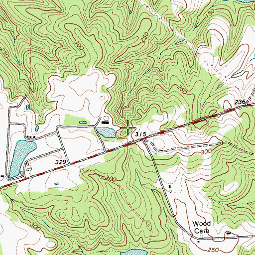 Topographic Map of Union Carbide Pond Dam, NC