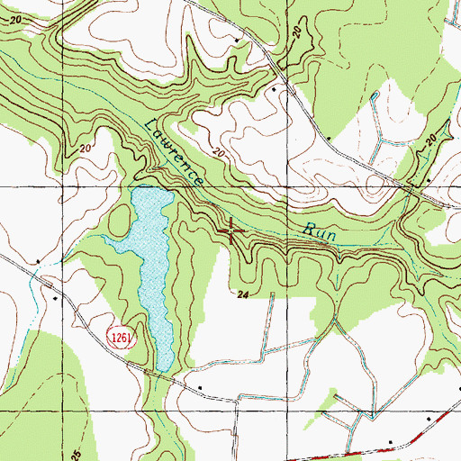 Topographic Map of NC Noname Eight-Hundred Forty-Seven Dam, NC