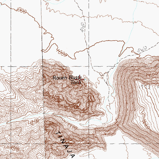Topographic Map of Raven Butte Tank, AZ