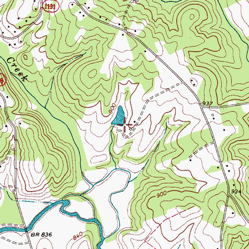 Topographic Map of James Lake, NC