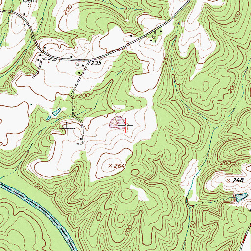 Topographic Map of Smith Pond Number Two Dam, NC