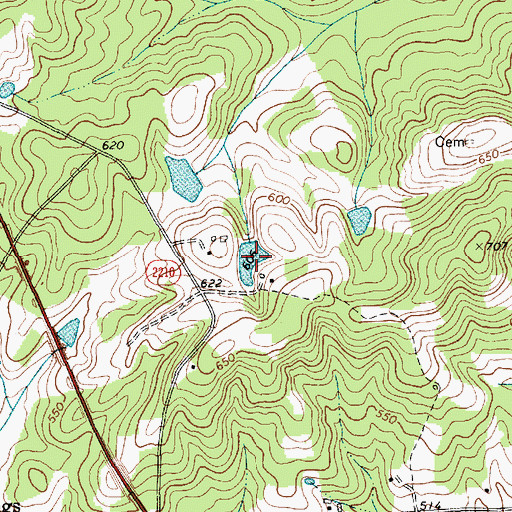 Topographic Map of Carter Lake Number One, NC