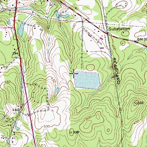 Topographic Map of Webster Poultry Company Pond Dam, NC