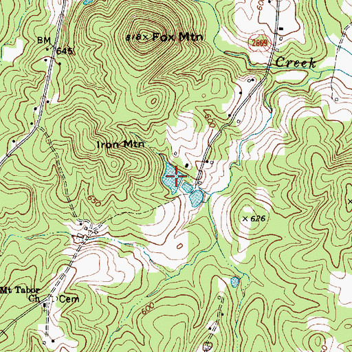 Topographic Map of Carter Lake, NC