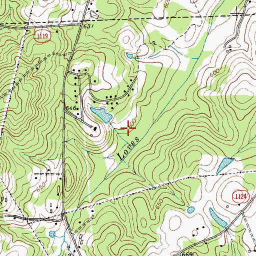 Topographic Map of Siler City Country Club Pond Dam, NC