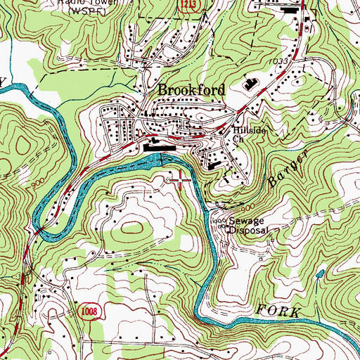 Topographic Map of Shuford Mills Dam, NC