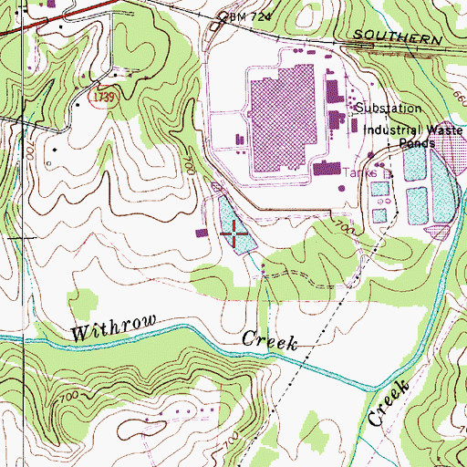 Topographic Map of Fiber Lake Dam, NC