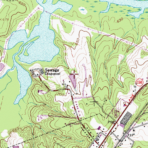 Topographic Map of Messinger Dam, NC