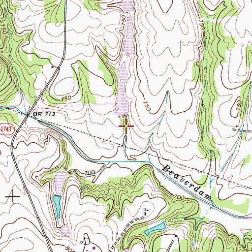 Topographic Map of Hall Lake Dam, NC