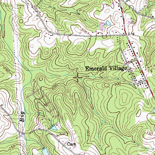Topographic Map of Penny Pond Dam, NC