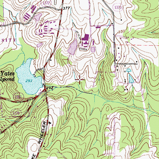 Topographic Map of NC State University Farm Unit Number Two Dam, NC
