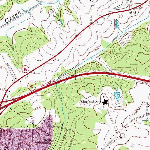 Topographic Map of F J I Development Corporation Dam, NC