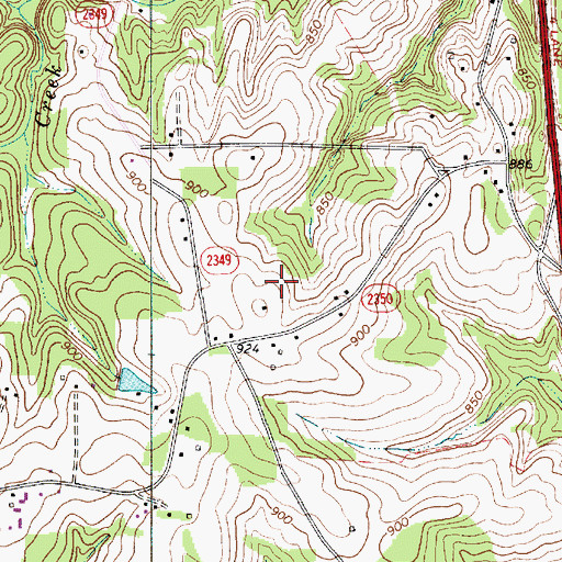 Topographic Map of Noname, NC