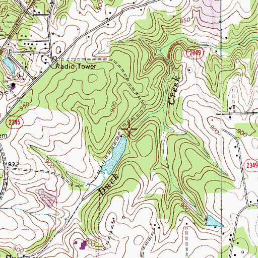Topographic Map of Noname, NC