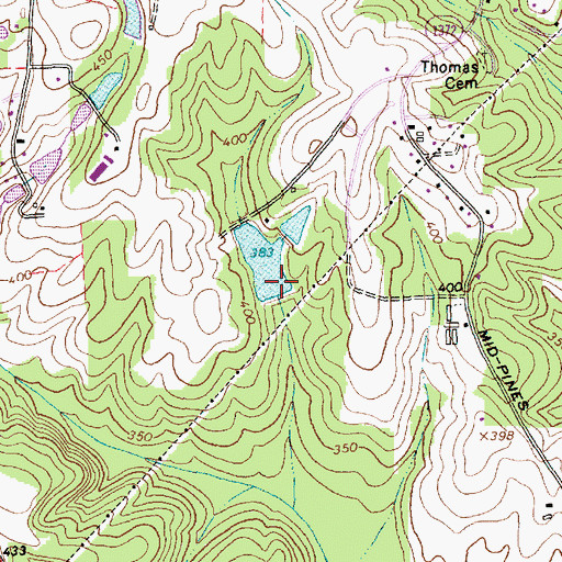 Topographic Map of Dix Hill Conf Center Pond Dam, NC
