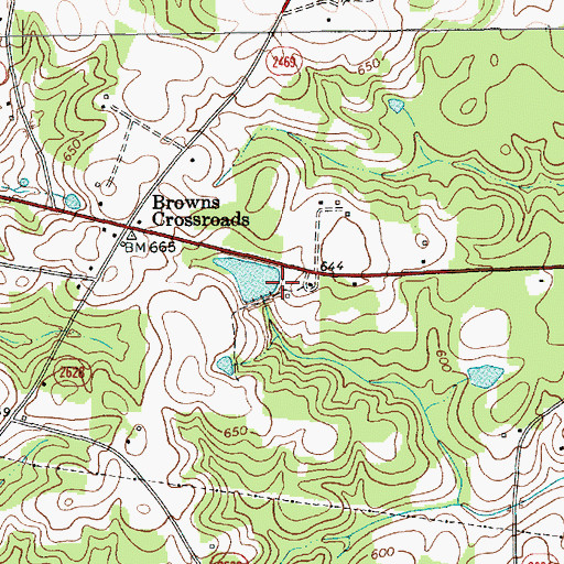 Topographic Map of Peavine Lake Dam, NC