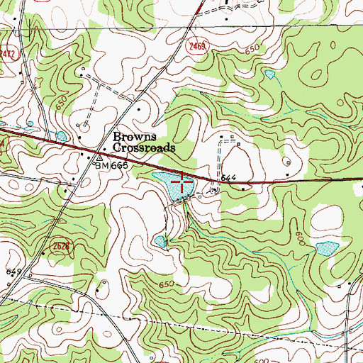 Topographic Map of Peavine Lake, NC